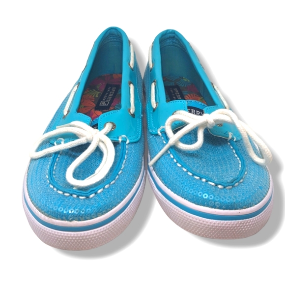 Sperry | Top-Sider Biscayne Sequin Aqua Loafer Moccasin Women's Size 4.5 - Picture 3 of 5